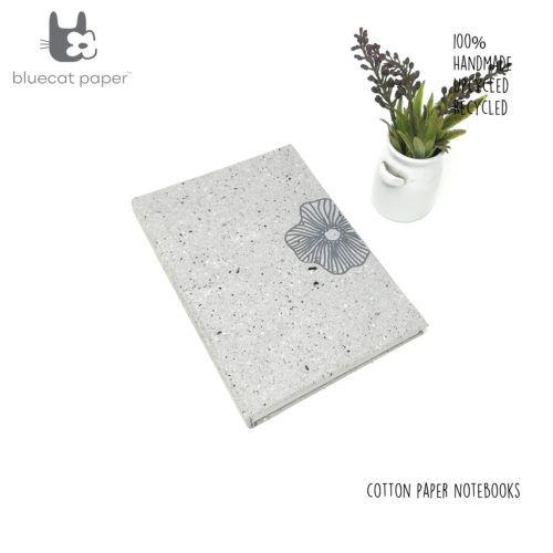 Unique handmade light grey coffee notebook