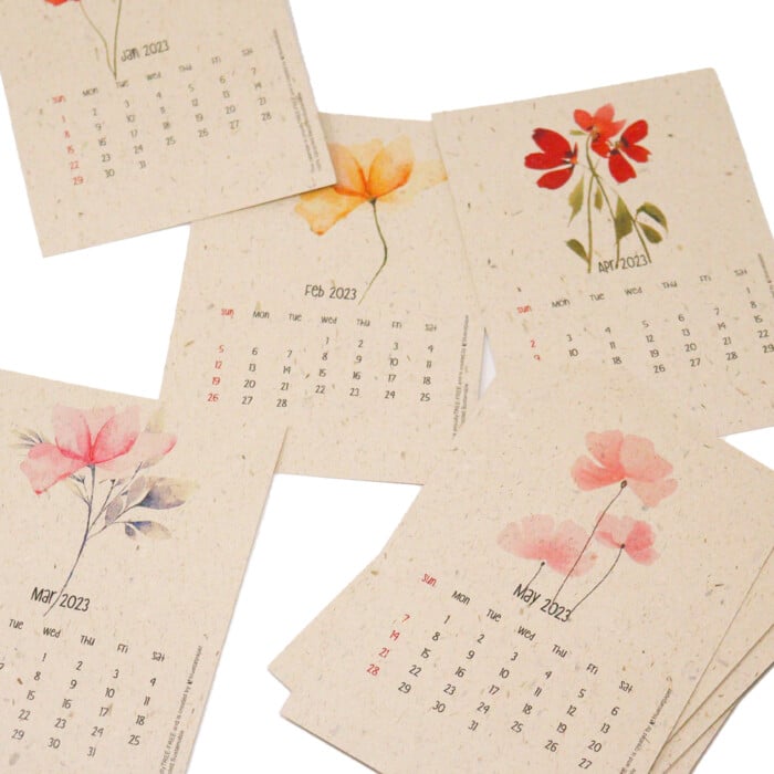 Lemongrass paper calendar